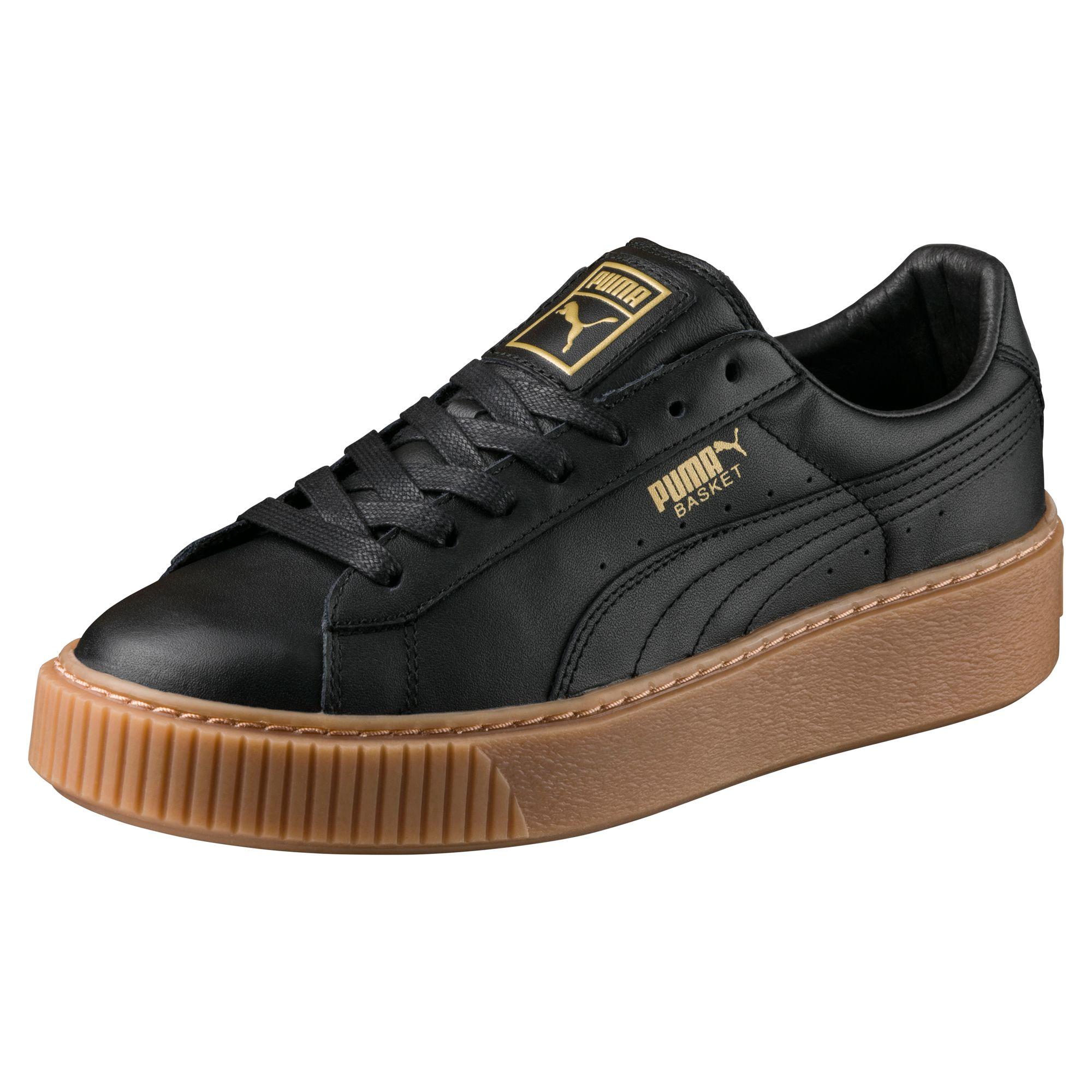 puma black shoes platform